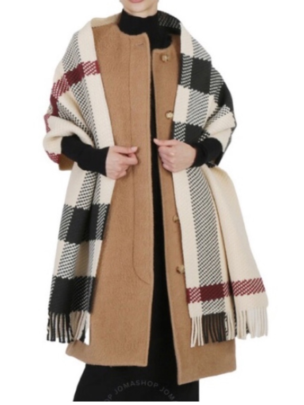 Burberry Oversized Jumbo Check Wool Scarf and Wrap - Picture 3 of 8